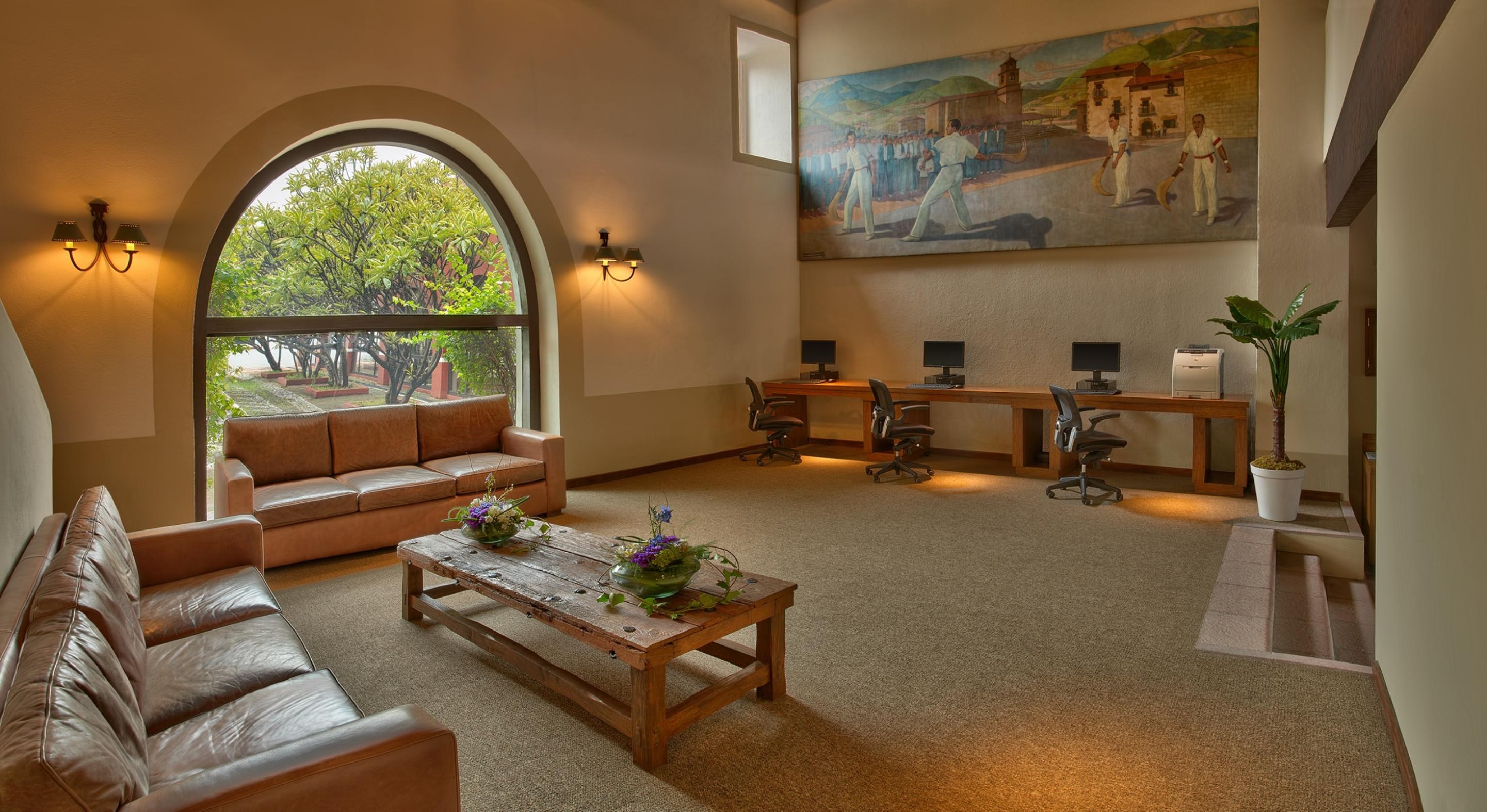 Hacienda Jurica By Brisas Hotel Queretaro Exterior photo The lobby of the library
